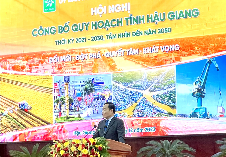 Phó Thủ tướng Trần Lưu Quang phát biểu tại hội nghị (Ảnh: Ban Tổ chức).